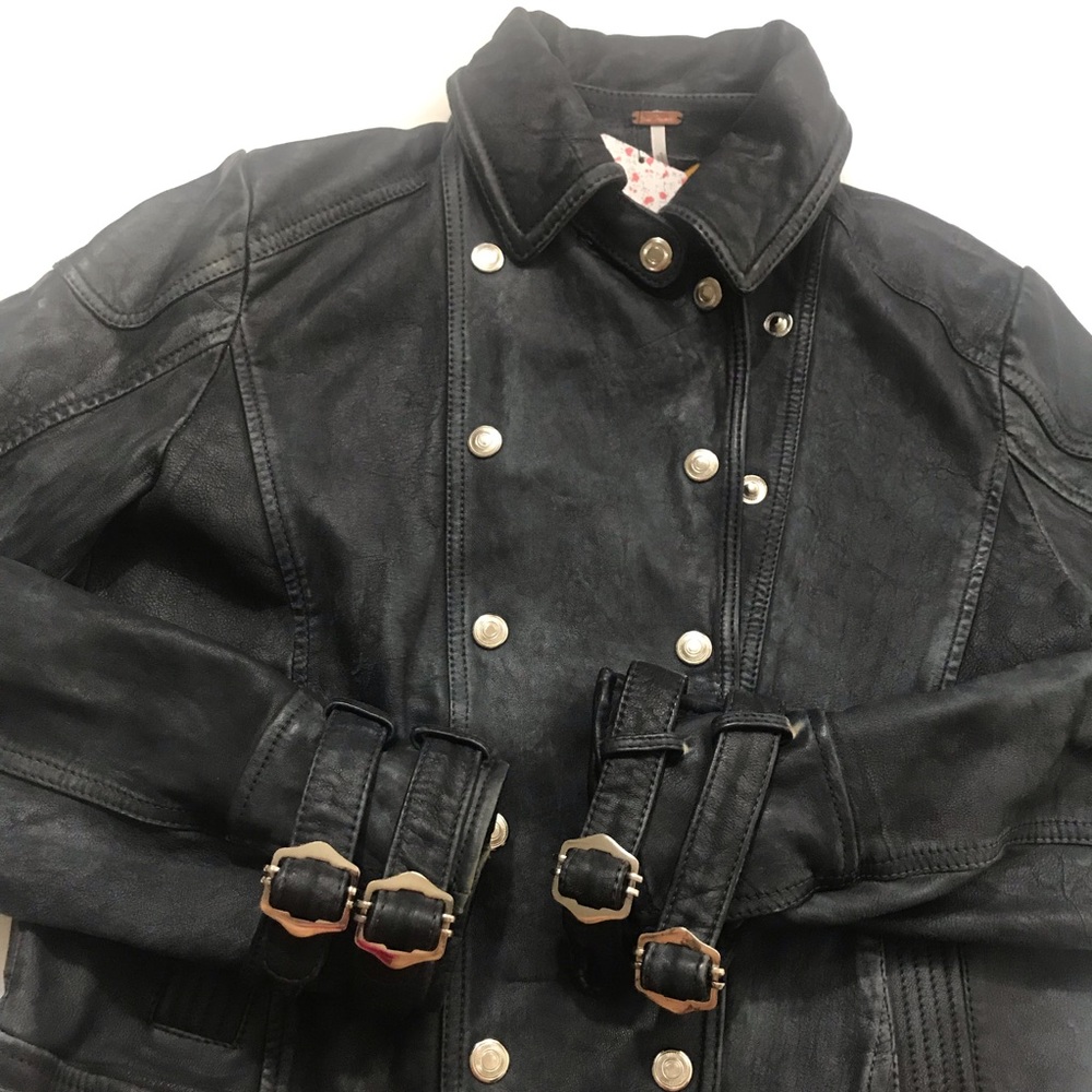 NWT$498 Free People Avis 100% Leather Jacket - Picture 3 of 7